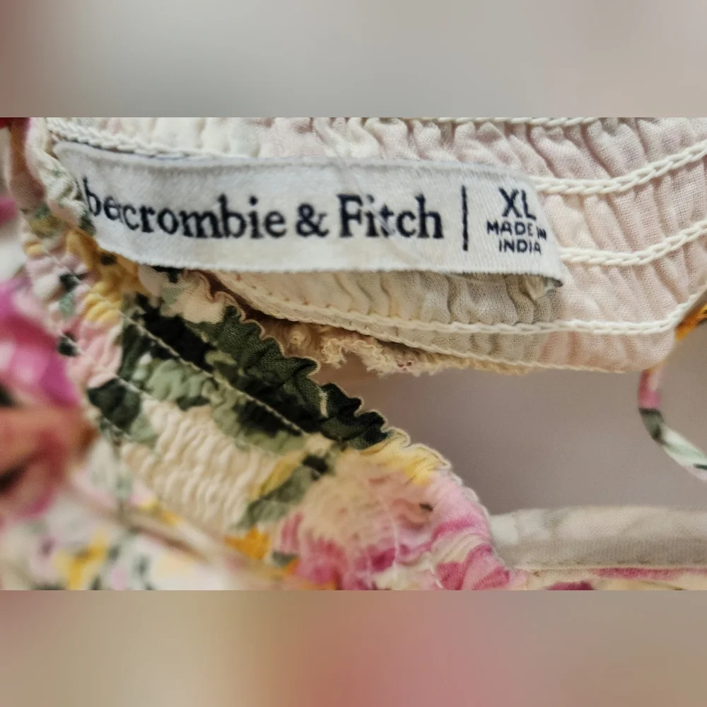 Abercrombie & Fitch Pink Floral Tiered Maxi Dress